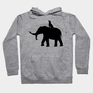 elephant and dog sitting Hoodie